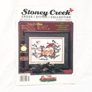 Stoney Creek Cross Stitch Collection Magazine Patterns Jan Feb 1999 Kitten Birds